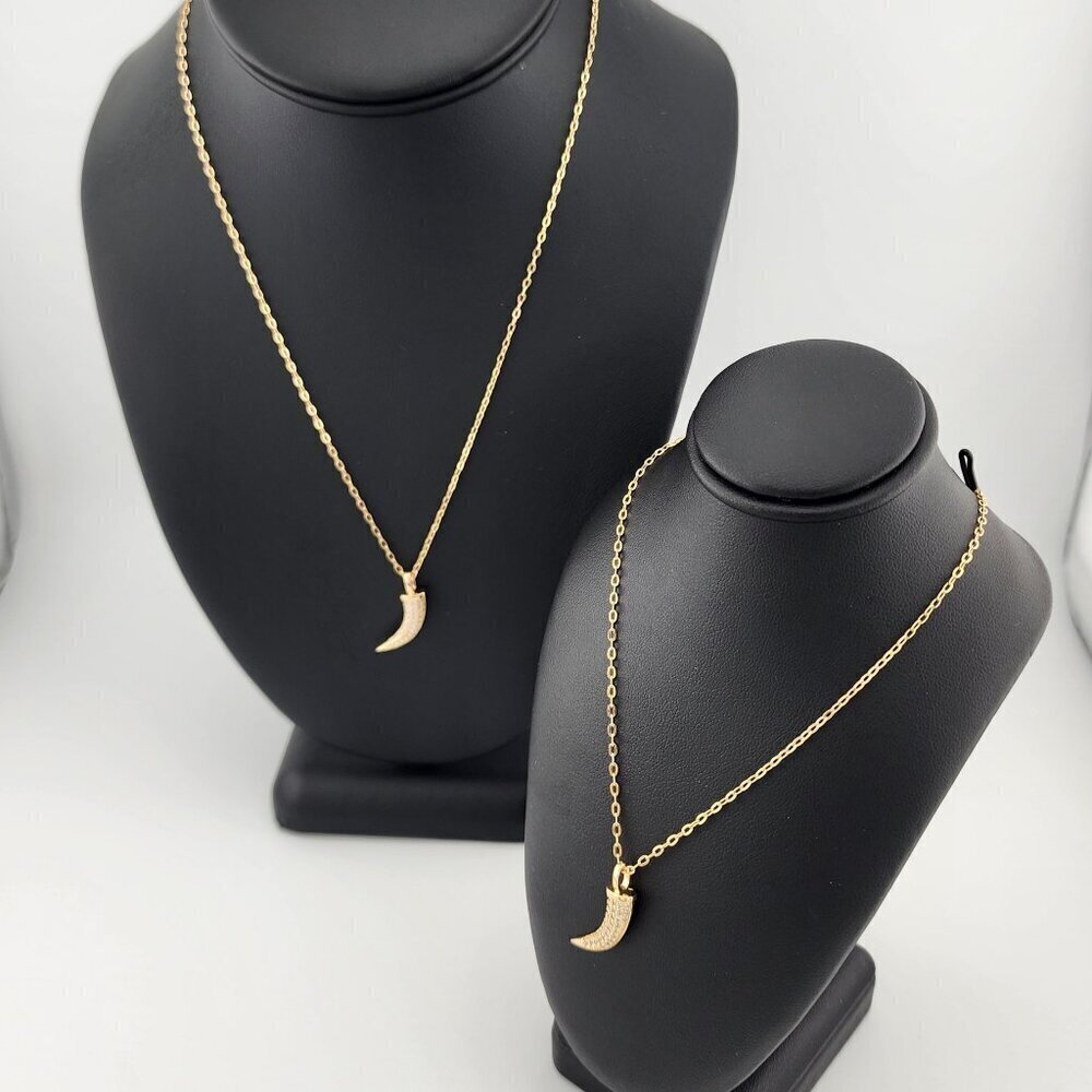 Brand New Brazilian 18k Gold Filled Coyote tooth Necklace